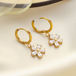 Five Petal Drop Earrings